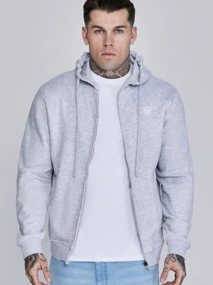 Zdjęcie produktu SikSilk Męski Szary Melange Essentials Bluza z Pełnym Zamkiem