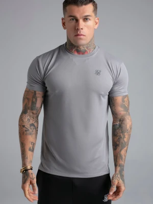 SikSilk Męski Szary Muscle Fit T-Shirt