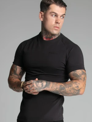 SikSilk Męski T-Shirt Czarny