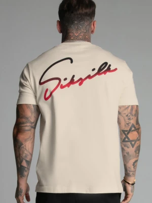 SikSilk Męski T-Shirt Ecru