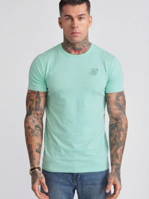 SikSilk Męski Zielony Essentials T-Shirt