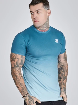 SikSilk Męski Zielony T-Shirt Fade