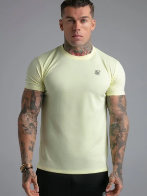 SikSilk Męski Żółty Muscle Fit T-Shirt