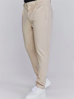 SikSilk Męskie Beżowe Eleganckie Chinosy