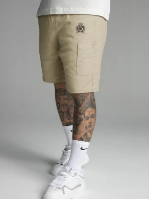 SikSilk Męskie Beżowe Spodenki Cargo