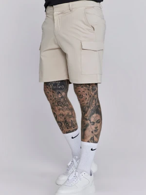 SikSilk Męskie Beżowe Szorty Cargo