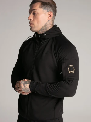 SikSilk Męskie Bluzy z Kapturem Czarne