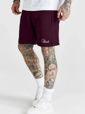 SikSilk Męskie Bordowe Essentials Spodenki