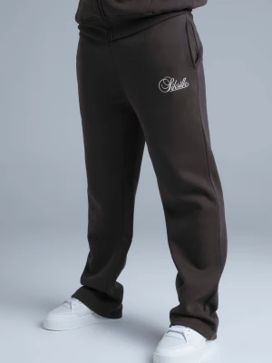 SikSilk Męskie Brązowe Essentials Spodnie Treningowe