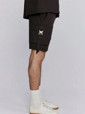 SikSilk Męskie Brązowe Krótkie Spodenki Cargo Flight