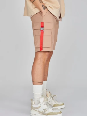 SikSilk Męskie Brązowe Szorty Cargo