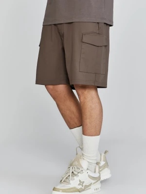 SikSilk Męskie Brązowe Szorty Cargo