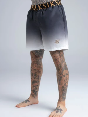 Zdjęcie produktu SikSilk Męskie Czarne Białe Przejściowe Szorty do Pływania