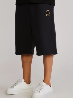 SikSilk Męskie Czarne Crest Spodenki