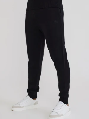 SikSilk Męskie Czarne Dzianinowe Spodnie Dresowe