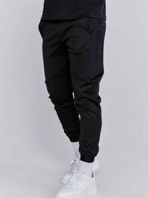 SikSilk Męskie Czarne Dżoggery Muscle Fit