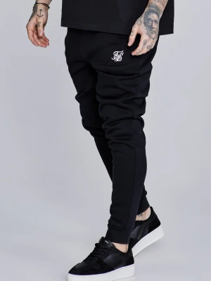 SikSilk Męskie Czarne Essentials Joggersy