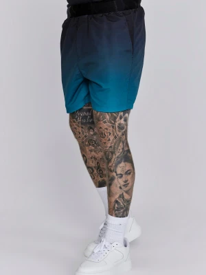 SikSilk Męskie Czarne i Turkusowe Spodenki Pływackie Fade