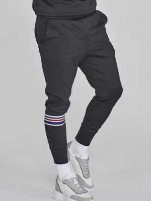 SikSilk Męskie Czarne Joggery Muscle Fit