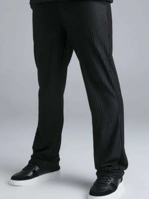 SikSilk Męskie Czarne Plisowane Spodnie Treningowe