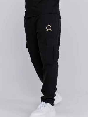 SikSilk Męskie Czarne Spodnie Cargo