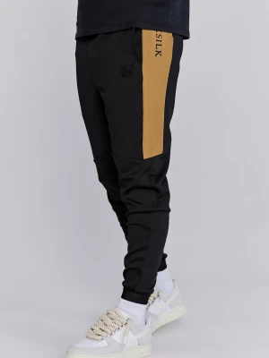 SikSilk Męskie Czarne Spodnie Dresowe Muscle Fit