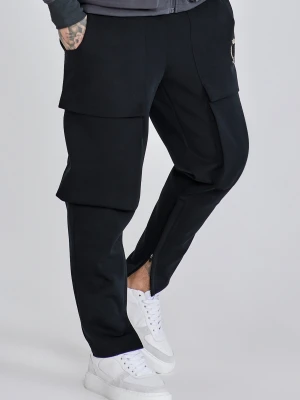 SikSilk Męskie Czarne Spodnie Utilitarne