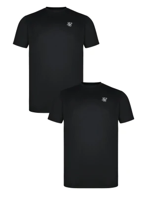 Zdjęcie produktu SikSilk Męskie Czarne Zestaw 2 Muscle Fit T-shirty