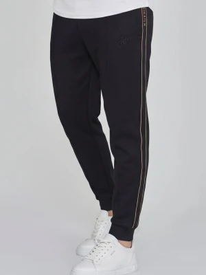 SikSilk Męskie Czarne Zwężane Joggersy