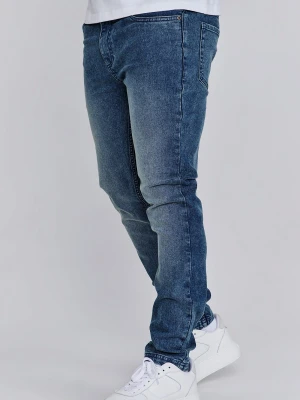 SikSilk Męskie Dżinsy Prane Vintage Niebieski