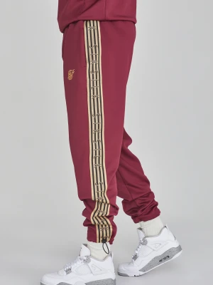 SikSilk Męskie Dżoggery w Kolorze Burgundowym