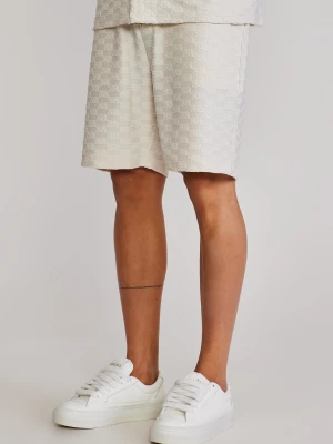 SikSilk Męskie Ecru Frotte Spodenki