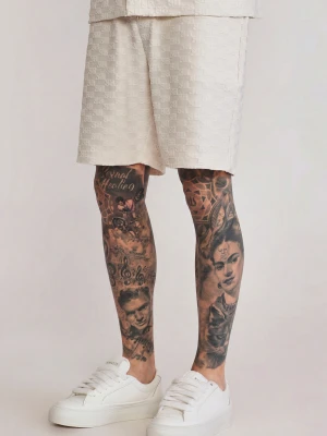 SikSilk Męskie Ecru Frotte Spodenki