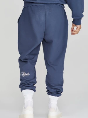 SikSilk Męskie Granatowe Dżoggery z Grafiką