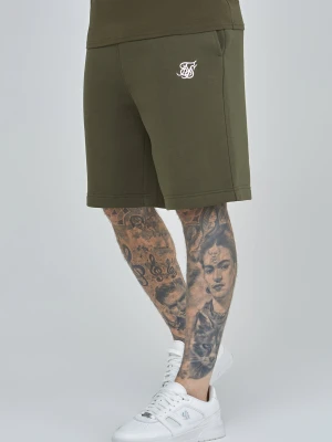 SikSilk Męskie Khaki Essential Fleece Short