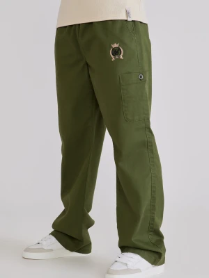SikSilk Męskie Khaki Zielone Luźne Cargos