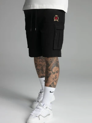 SikSilk Męskie Krótkie Spodenki Czarne