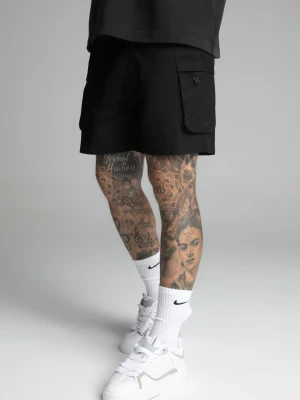 SikSilk Męskie Krótkie Spodenki Czarne