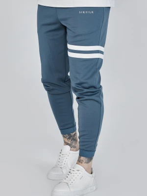 SikSilk Męskie Niebieskie Joggery Muscle Fit
