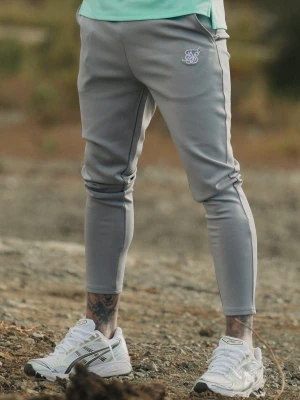 SikSilk Męskie Szare Essentials Poliesterowe Joggingi