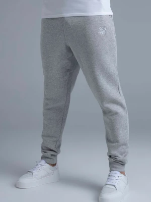 SikSilk Męskie Szare Melange Essentials Joggersy