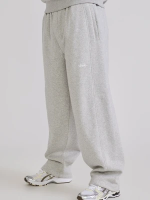 SikSilk Męskie Szare Melanżowe Podstawowe Spodnie Joggersy o Szerzonej Nogawce