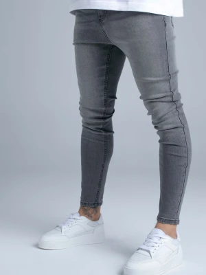 SikSilk Męskie Szare Skinny Jeansy