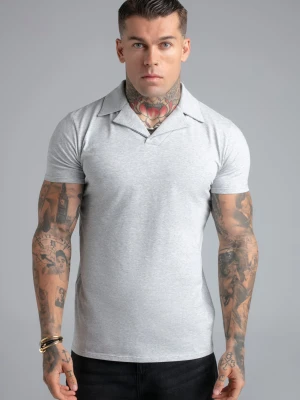SikSilk Męskie Szary Marl Revere Polo