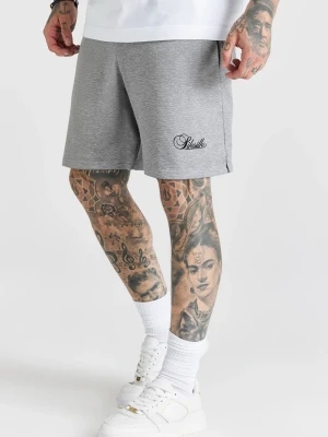 SikSilk Męskie Szary Marmurkowe Essentials Spodenki
