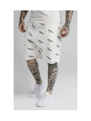 Siksilk powtórz szorty drukowane - Off White