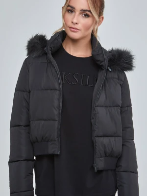Siksilk Women's Black Cropped Parca