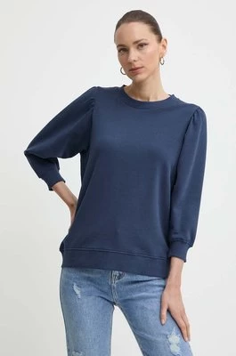Silvian Heach bluza bawełniana damska kolor granatowy gładka