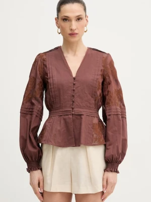 Silvian Heach bluzka koszulowa damska bawełniana AGRIN