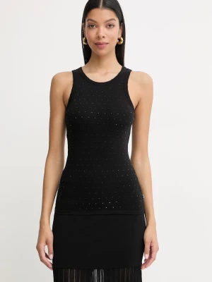 Silvian Heach crop top damski z bawełny GOMPO czarny